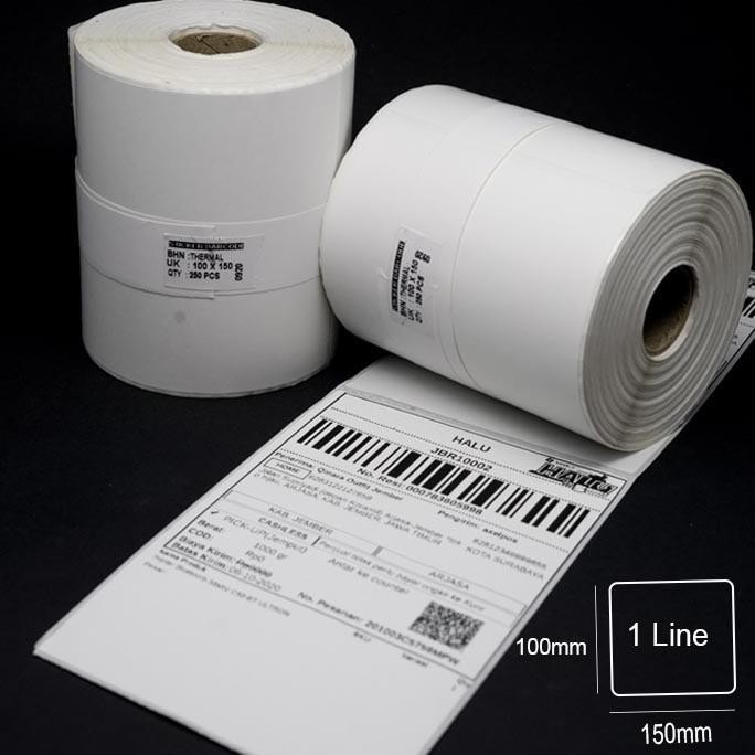 

PROMO KERTAS STICKER BARCODE THERMAL 100X150 100 X 150 250 PCS KOOR 1 INCH