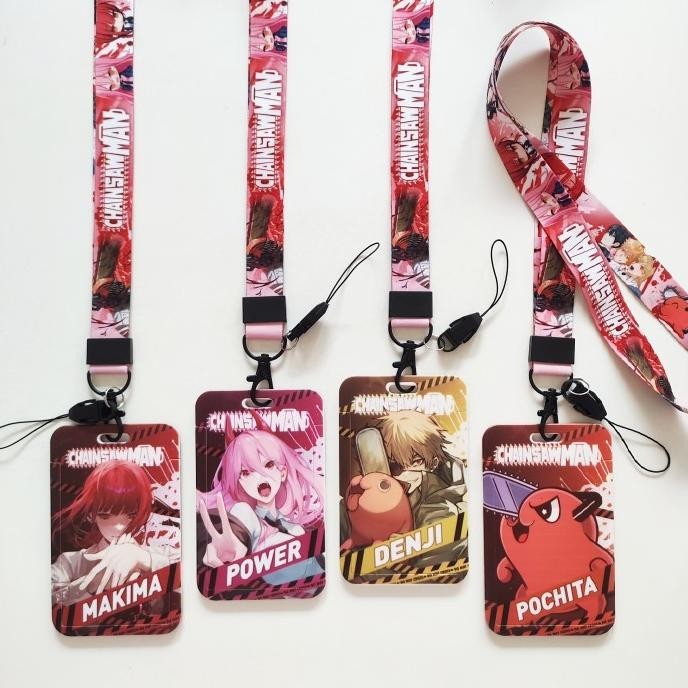 

Id Card Holder Name Tag Lanyard Kalung Kartu Anime Chainsaw Man Stok Terbatas