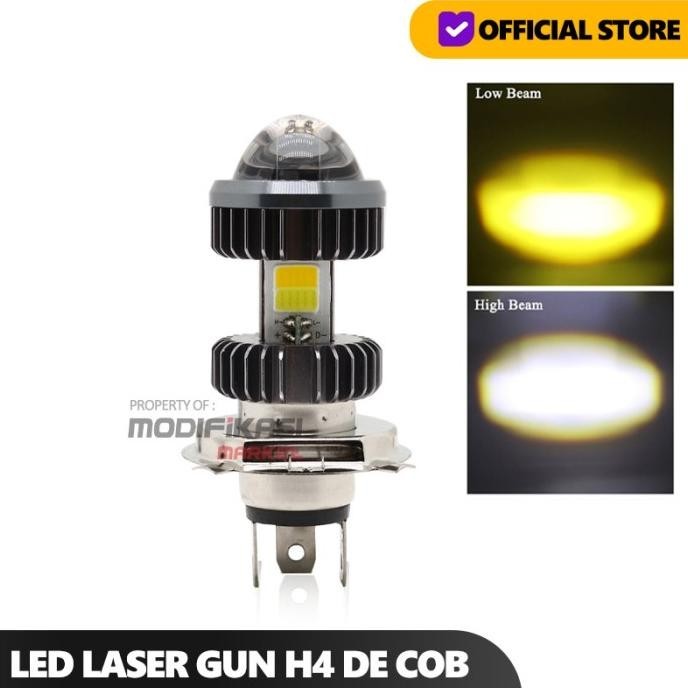Bellicia LAMPU HEADLAMP UTAMA MOTOR MOBIL LASER D2 DEMON H4 3 KAKI HI/LO 8-80V