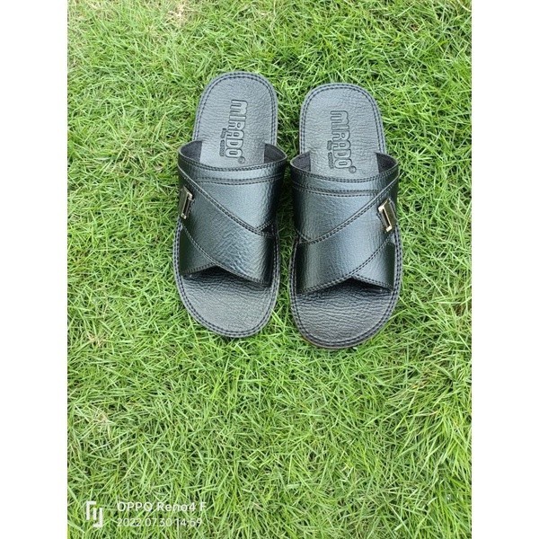 [ONLINE EXCLUSIVE] sandal kulit silang pria hitam premium/sandal kulit silang pria classic/sandal