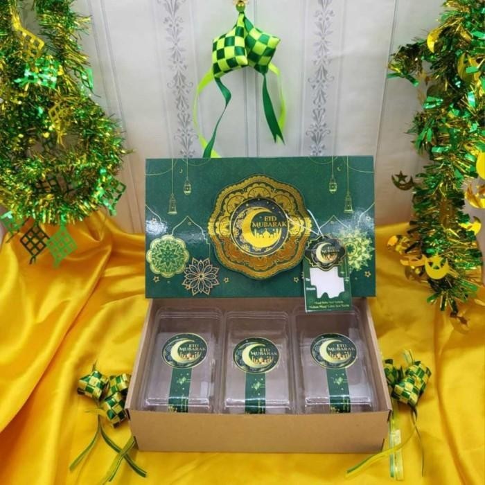 

Dus Lebaran Fitri Isi 3 Toples Persegi Panjang 350Gr Box Eid Mubarak 022