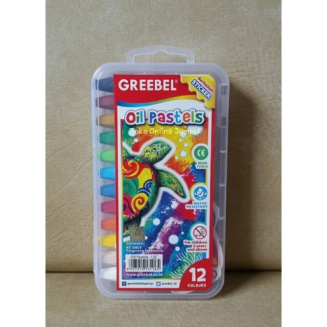 

Aman Atk0115Gb (Isi 12 Transparant) Crayon Greebel Oil Pastels 12 Warna Goo Hot Sale