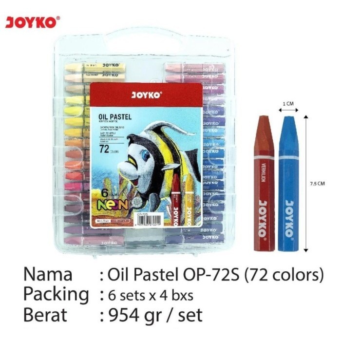 

Hari Ini Krayon / Crayon Joyko 72 Oil Pastel Op-72S Sale!!!