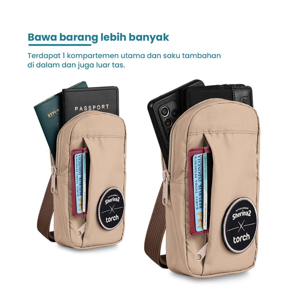 [SIMPLE] FAVORIT OUTFIT TORCH Medan Sherina Vega Tas Selempang Bahu Sling Bag Mini Pria Wanita Torch