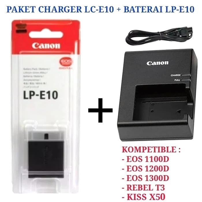 Terlaris Charger Baterai Untuk Kamera Canon Eos 1100D 1200D 1300D 1500D 3000D Promo Terbaru