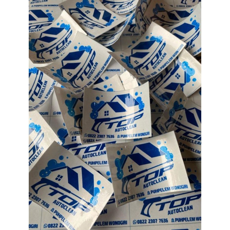 Sticker top auto clean stiker jasa kebersihan rumah wonogiri