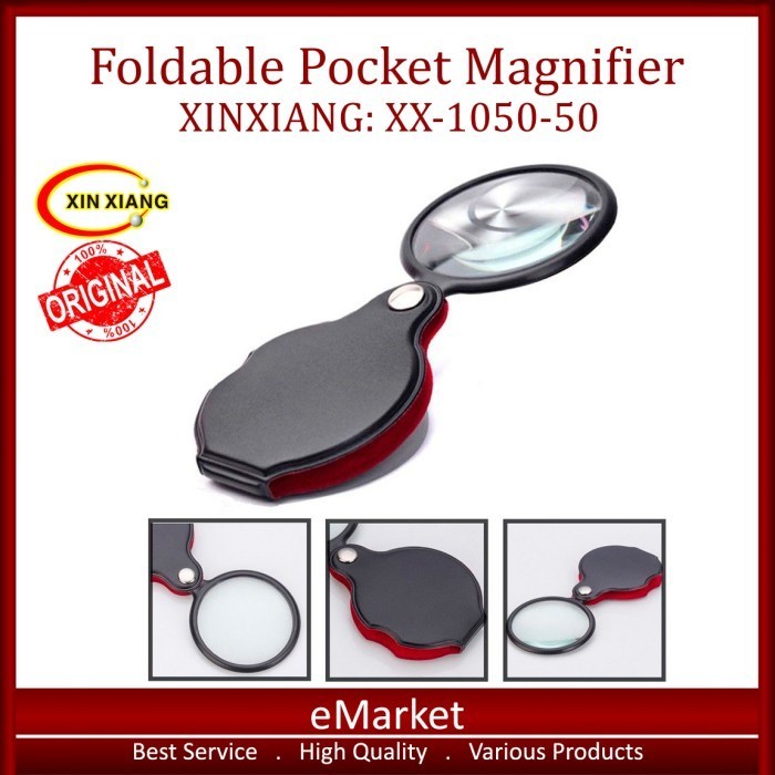 

.........] Kaca Pembesar Ukuran Saku XINXIANG XX-1050-50 ORIGINAL / Lup Lipat Min