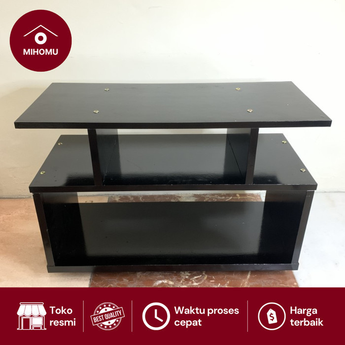 ] RAK MEJA TV LED KAYU SUSUN 3 + RODA MINIMALIS