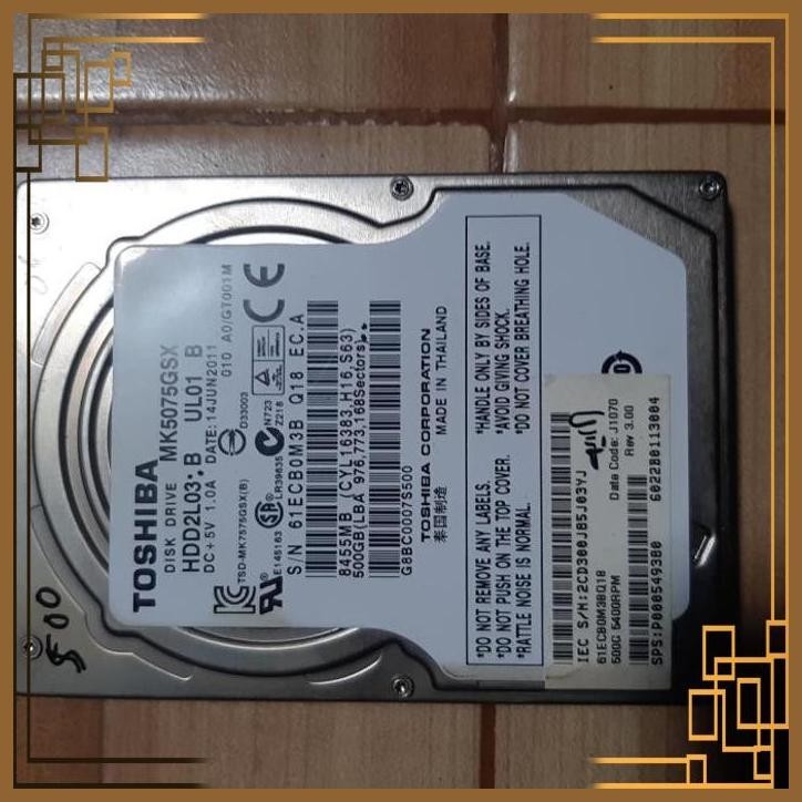 [SCP] Hardisk internal laptop 500gb Toshiba