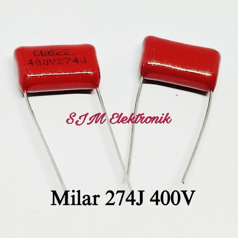 Kapasitor Milar 274J 400V Capacitor mylar 274 J 400 Volt