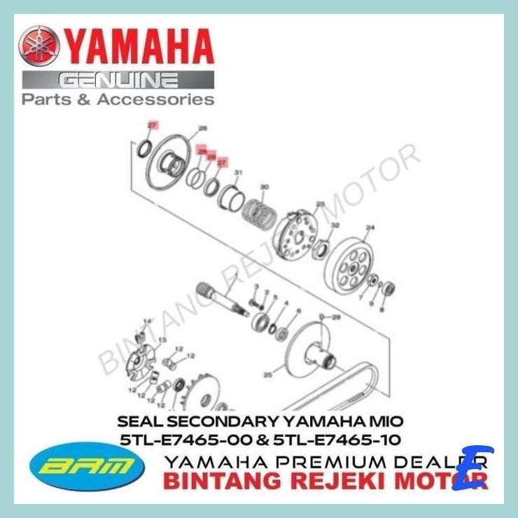 | YBR | SEAL SECONDARY YAMAHA MIO 5TL-E7465-00 & 5TL-E7465-10