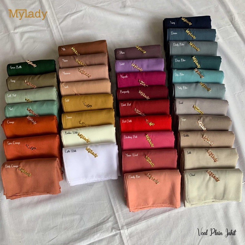 [SVT COLLECTIONS] Mylady Hijab Plain Polos Jahit Voal Ultrafine by Myladyhijab dark mustard silver