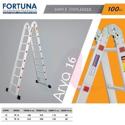TANGA FORTUNA ARYA/TANGGA LIPAT ALUMUNIUM FORTUNA TINGGI 186CM
