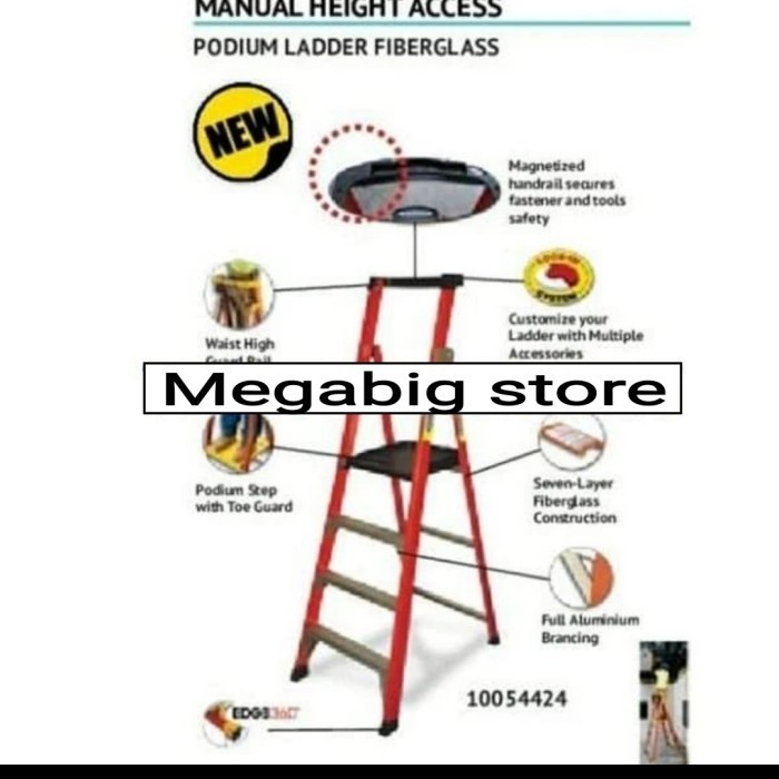 KRISBOW - TANGGA 1.8M 8 FEET LADDER PODIUM FIBERGLASS 8FT 1.8 METER
