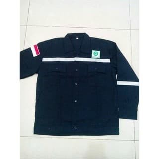 BAJU KERJA SAFETY PLUS LOGO / BAJU PROYEK / SERAGAM SAFETY DONGKER