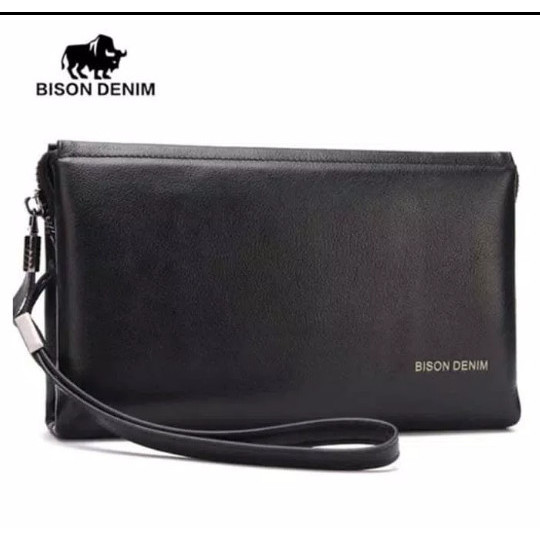 Bison Denim-Handbag Pria Clutch Bag Luxury (Bison N2257-2B)