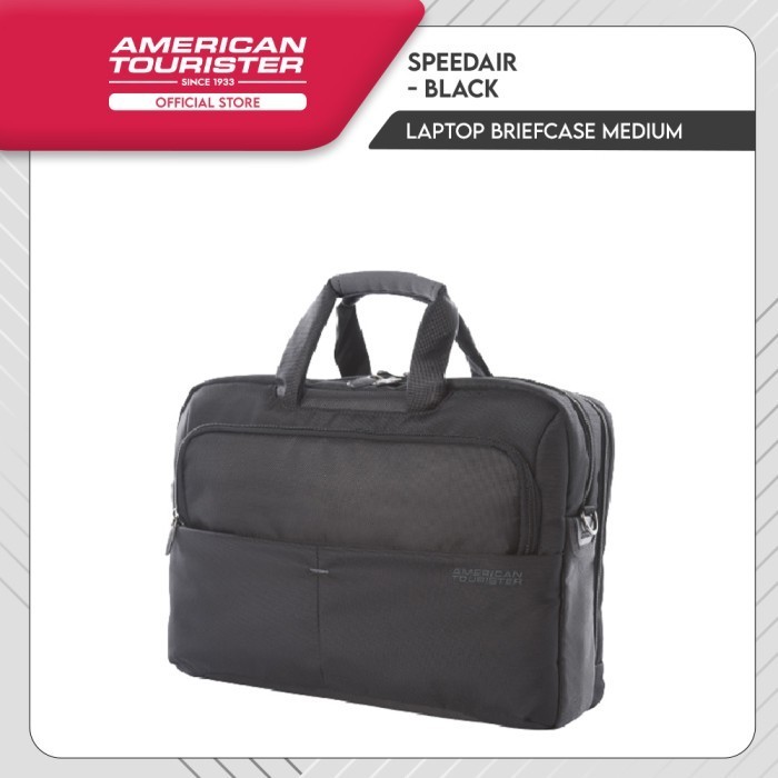 American Tourister Speedair Laptop Briefcase Medium As - Bla