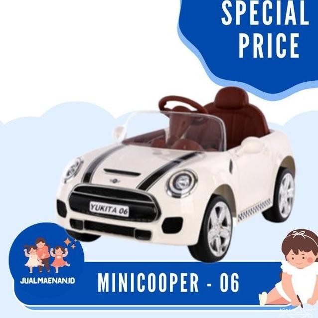 Mainan Anak Mobil Aki Mini Cooper Yukita Dls 06 - White Belakanganstore