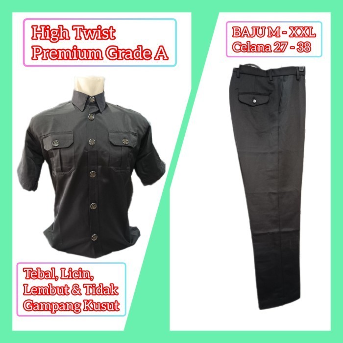 Seragam Safari Setelan Security Supir Bahan High Twist Grade A