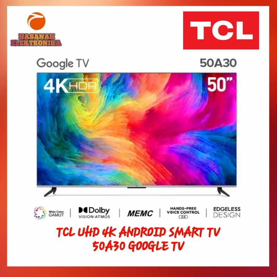 TCL 50A30 50 INCH ANDROID UHD 4K SMART TV ANDROID 11 NEW 2022