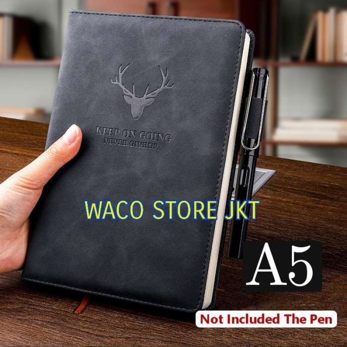 

BARANG TERLARIS Buku Catatan Kerja Kantor Bisnis Cover Kulit Agenda Notes Binder Tebal