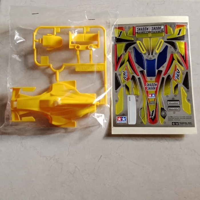 DISKON SPESIAL TAMIYA BODY SHADOW SHARK YELLOW, DECAL TERMURAH