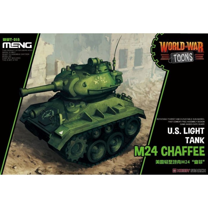 DISKON SPESIAL MEWWT018 MENG WORLD WAR TOON U.S.LIGHT TANK M24 CHAFFEE TERBARU