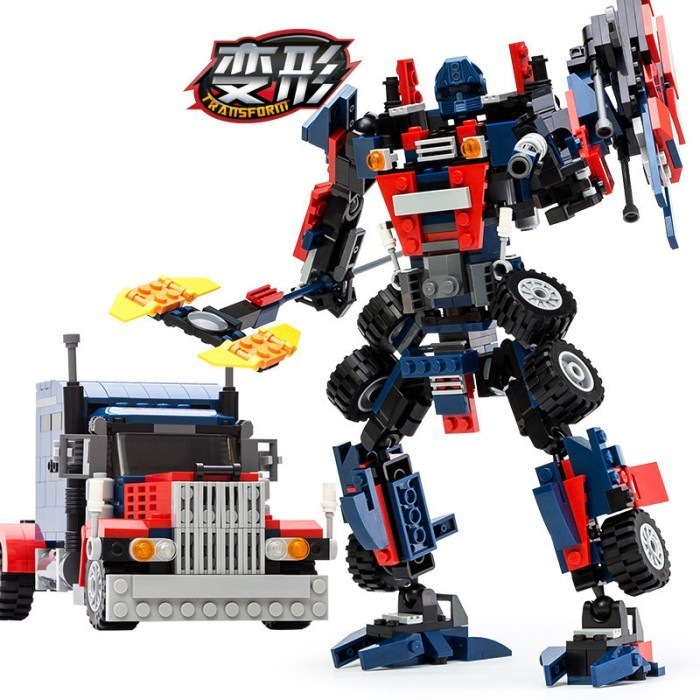 MUST HAVE MAINAN LEGO BRICKS OPTIMUS-CAR DEFORMATION ROBOT 2 IN 1 TERBARU