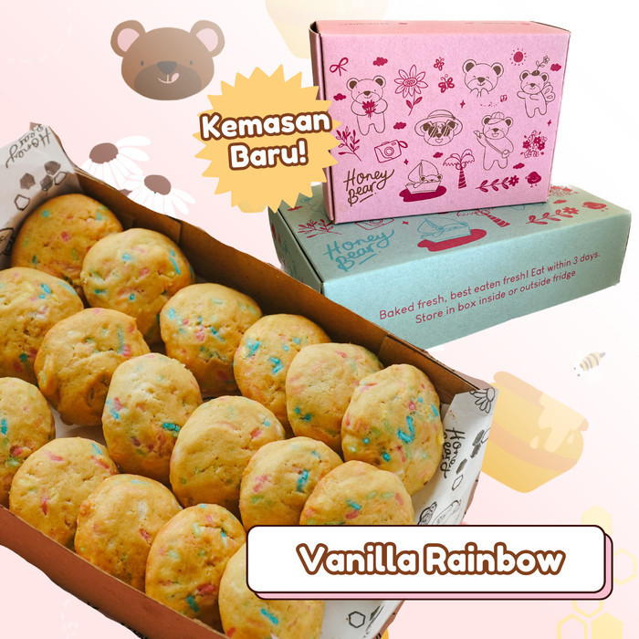 

VANILLA RAINBOW COOKIES Soft Baked Kue Kering Kado Gift Box Cokelat