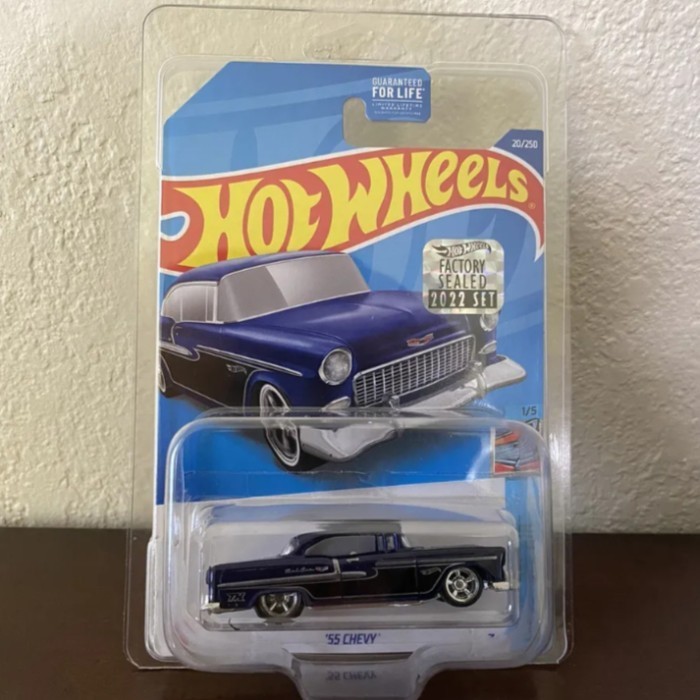 DISKON SPESIAL HOT WHEELS 55 CHEVY BIRU BLUE SUPER TREASURE HUNT STH THS FS 2022 SET TERMURAH