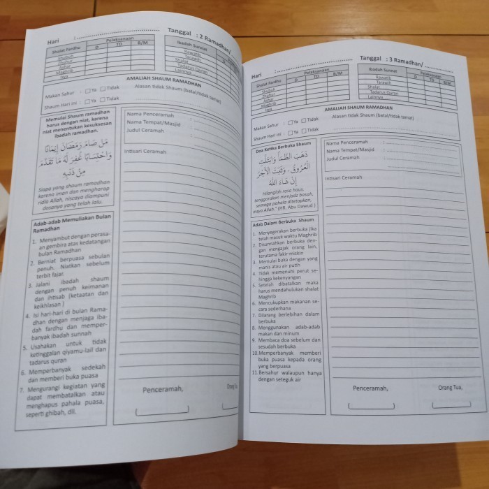 

Buku Agenda Kegiatan Ramadhan Di Lengkapi Arab Dan Doa 071