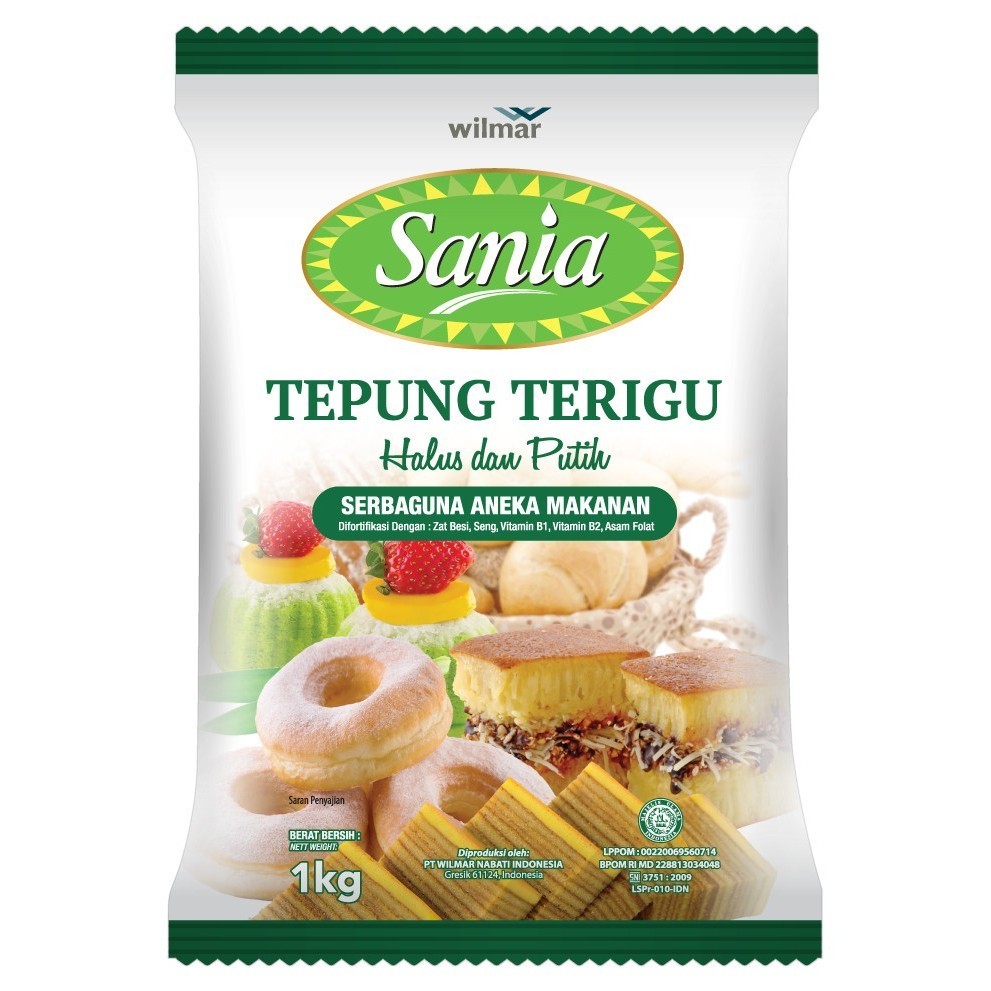 

Sania Tepung Terigu Serbaguna 1 Kg Protein Sedang All Purpose Flour 011