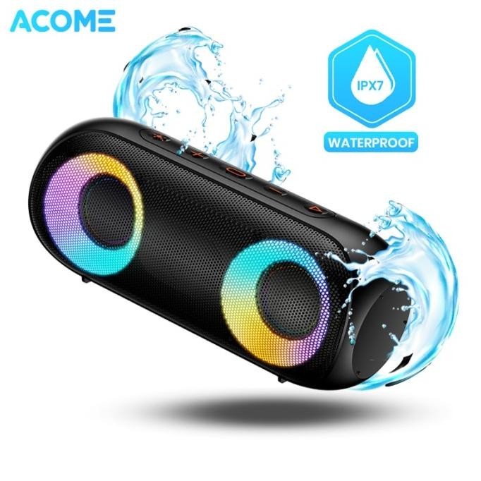 Acome Super Bass Speaker Bluetooth 5.0 20W Ipx7 Rgb Rave Party A20