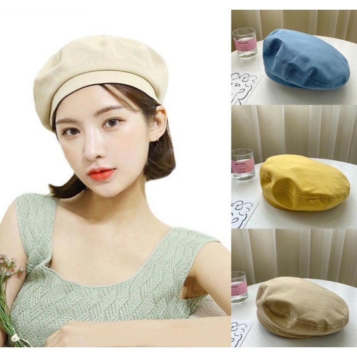 Topi Vintage Baret Beret Korea Fashion Oktagonal Dewasa Wanita