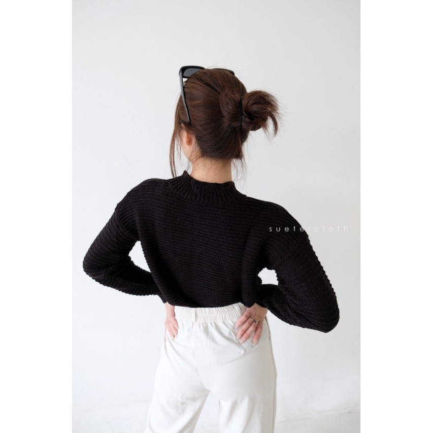[COLD COLLECTIONS] Moona Sweater Premium / turtleneck Knit Sweater / TUrtleneck Sweater Rajut /