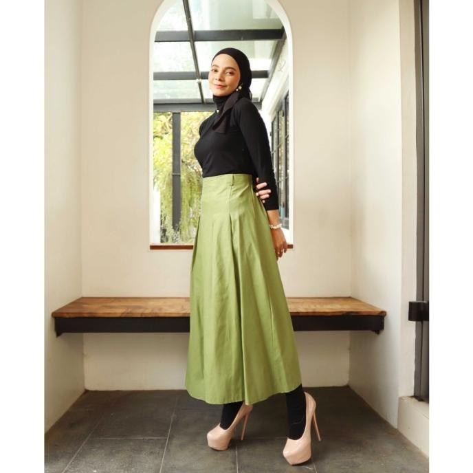 ROK PANJANG ROK LIPIT WANITA