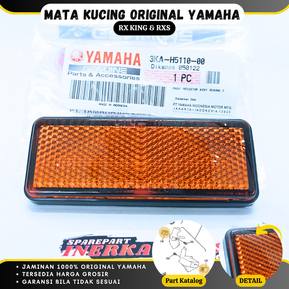 Mika Reflektor Mata Kucing Airscoop Rx King RXS Original 3KA-H5110-00