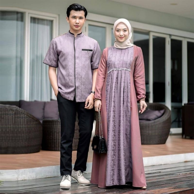 Gamis Couple Suami Istri 2024 Sarimbit Ibu Dan Anak Seragam Keluarga Games2024 Mewah Games2023Kapela