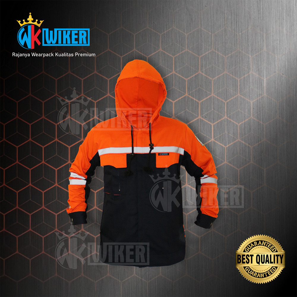 [FRESH STYLE] GET IT NOW Wearpack Safety Dengan Penutup Kepala - Jaket Proyek - Baju Safety -