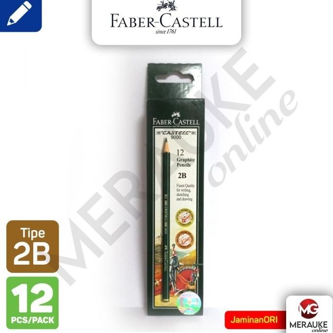 

Best! Pensil Faber Castell 2B per Pak isi 12 ..