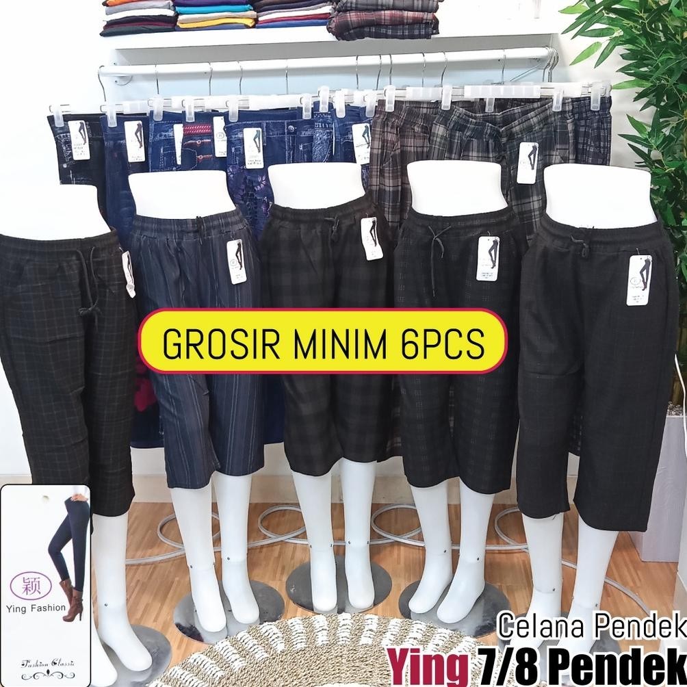 [Grosir] Celana Bahan Ying Pendek 7/8 / Celana Fashion Wanita / Celana Zahra / Celana Pendek Wanita