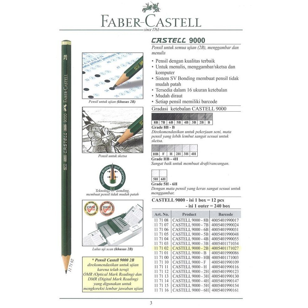 

Terbaru - Pensil Kayu Faber Castell 2B (1 pack = 12 pcs) .,