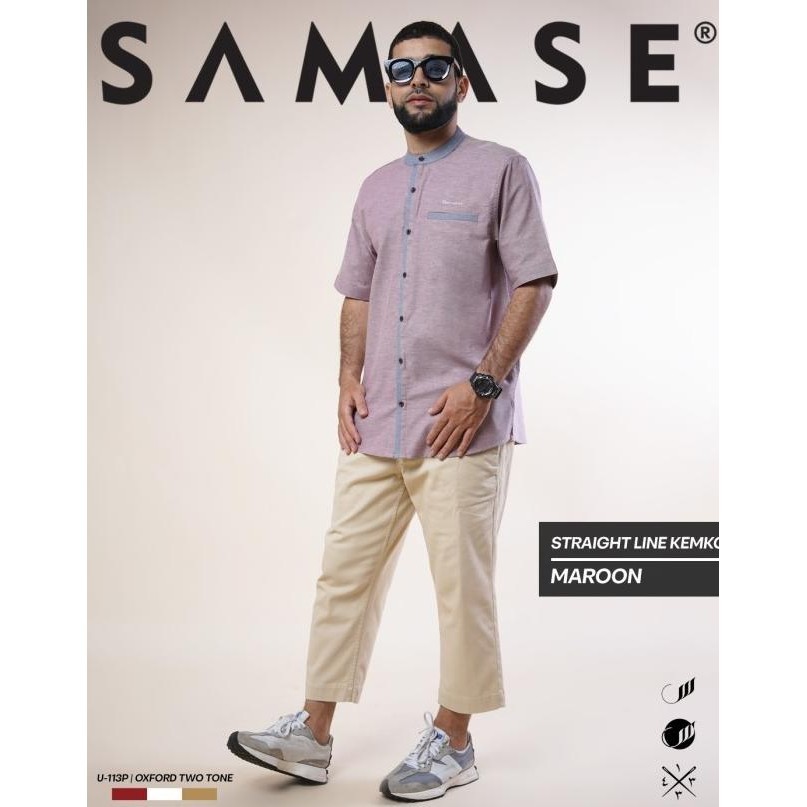 Samase Kemko Kemeja Koko Straight Line LS U113P Murah