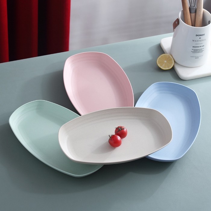 

Piring Oval Makanan Buah Kue Bahan Jerami Gandum Pr005-1