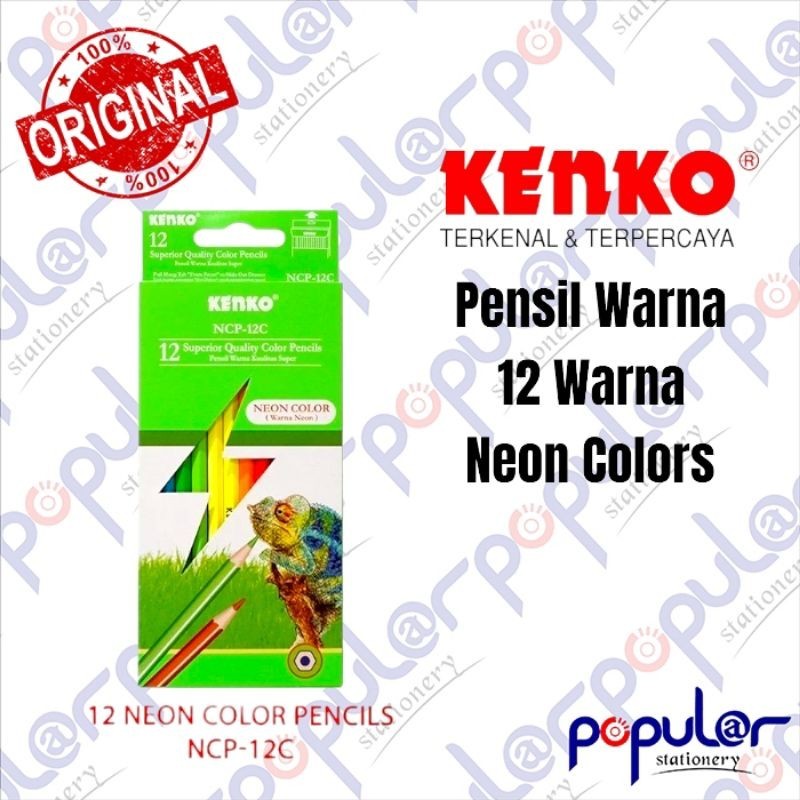 

Pensil Warna Panjang Kenko NCP Neon Colors 12C