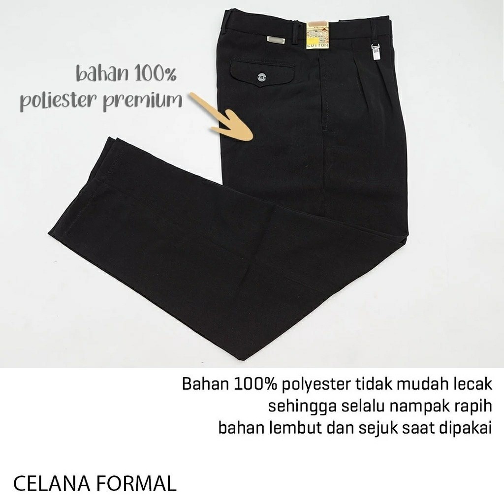 [MADE BY QUALITY] Celana Bahan Dasar Premium Reguler Standar Formal Pria Sepan Kerja