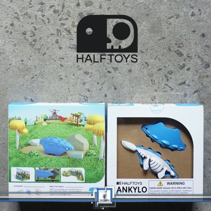 Terbaru HALFTOYS ANKYLO DINO Series Puzzle with DIORAMA Half Toys Ankylosaurus