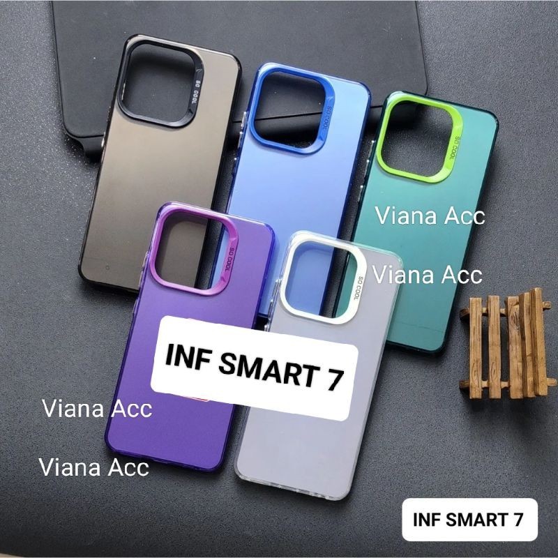SLICON INFINIX SMART 7 CASE IMD HYBRID PLATE HOLOGRAM
