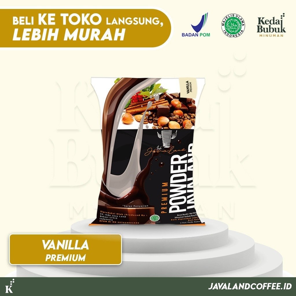 

Javaland Bubuk Minuman Rasa Vanilla 1Kg - Premium Plain | Bubble Powder Drink Boba