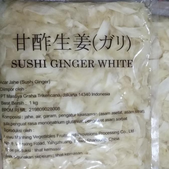 

Sushi Ginger White/ Sushi Gary / Acar Jahe 1 Kg KM